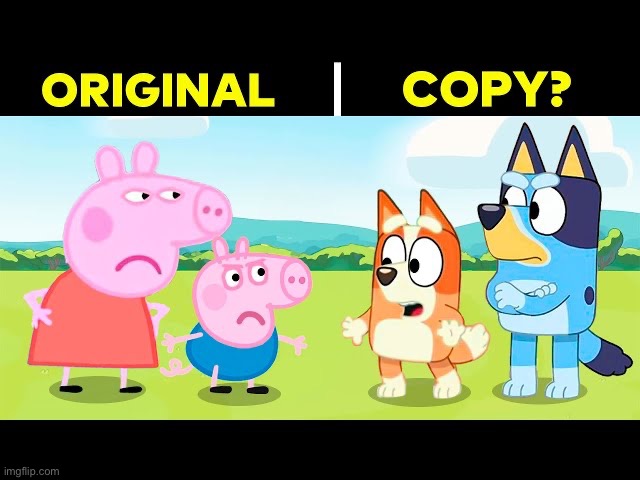 image tagged in not mine,peppa pig,bluey | made w/ Imgflip meme maker