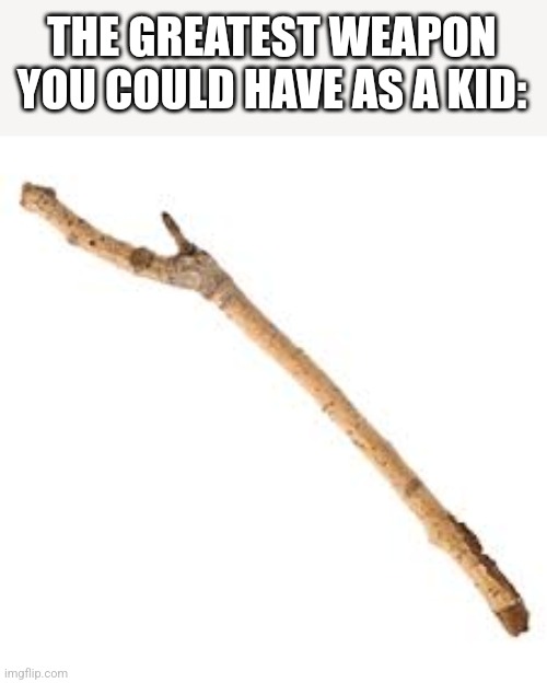 Title | THE GREATEST WEAPON YOU COULD HAVE AS A KID: | image tagged in tag | made w/ Imgflip meme maker