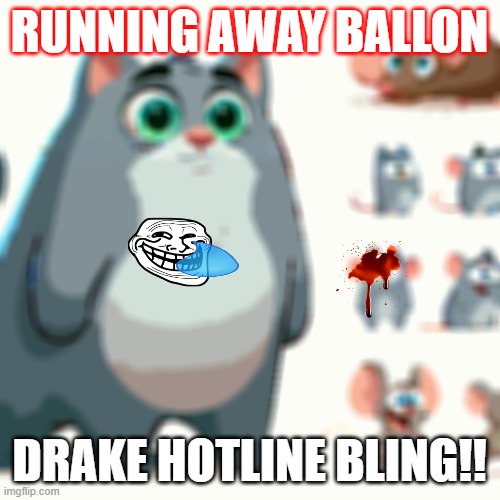 running away ballomn | RUNNING AWAY BALLON; DRAKE HOTLINE BLING!! | image tagged in distracted boyfriend | made w/ Imgflip meme maker