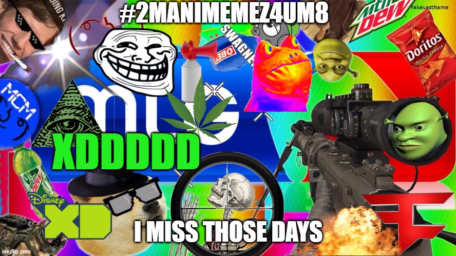 mlg | #2MANIMEMEZ4UM8; XDDDDD; I MISS THOSE DAYS | image tagged in mlg | made w/ Imgflip meme maker