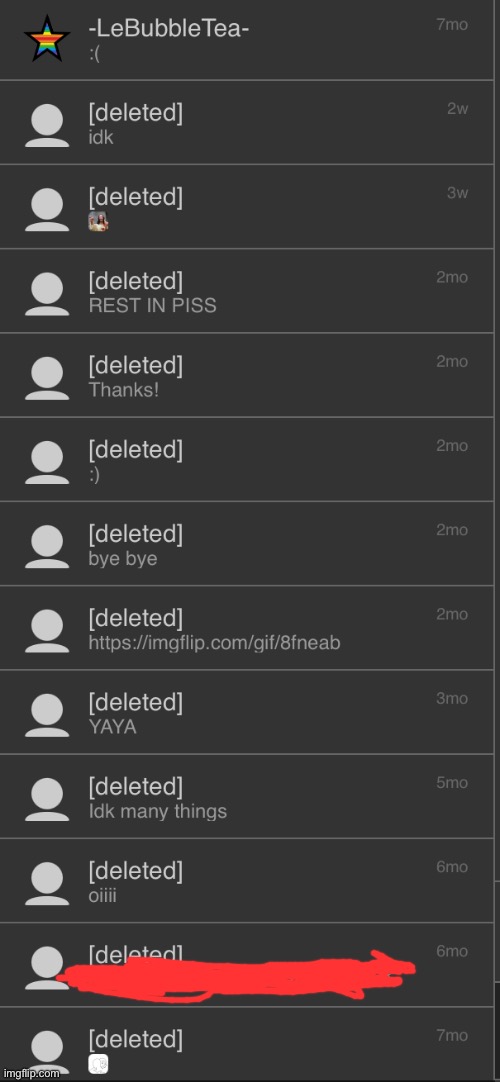 my only deleted mcs | made w/ Imgflip meme maker