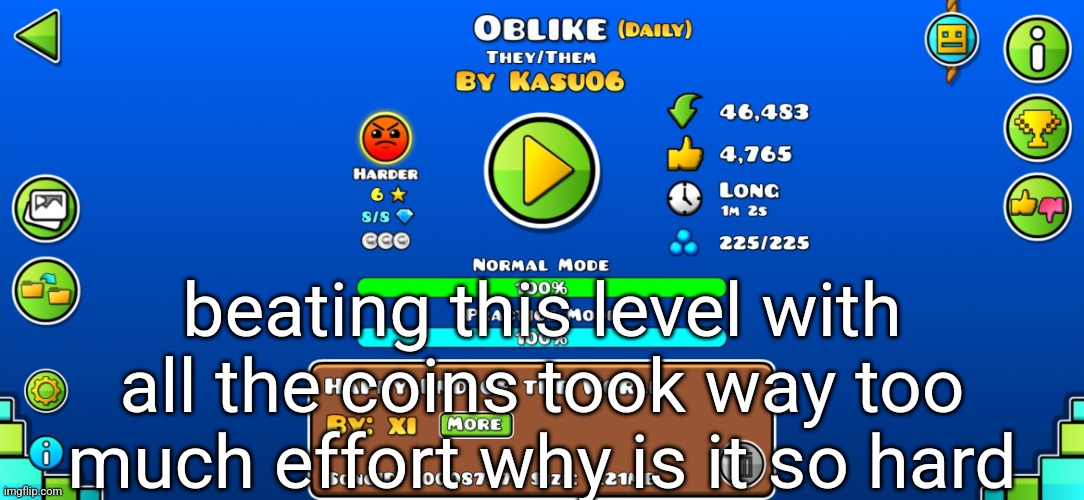 beating this level with all the coins took way too much effort why is it so hard | made w/ Imgflip meme maker