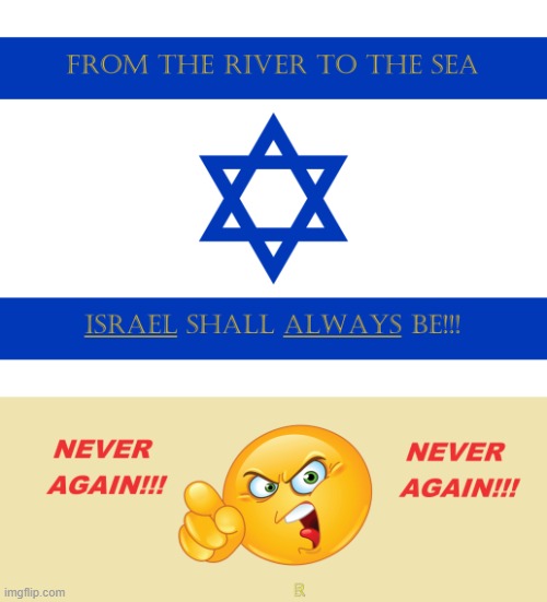 NEVER AGAIN!!! | image tagged in never again,israel,neo-nazis,isis jihad terrorists,scumbags | made w/ Imgflip meme maker