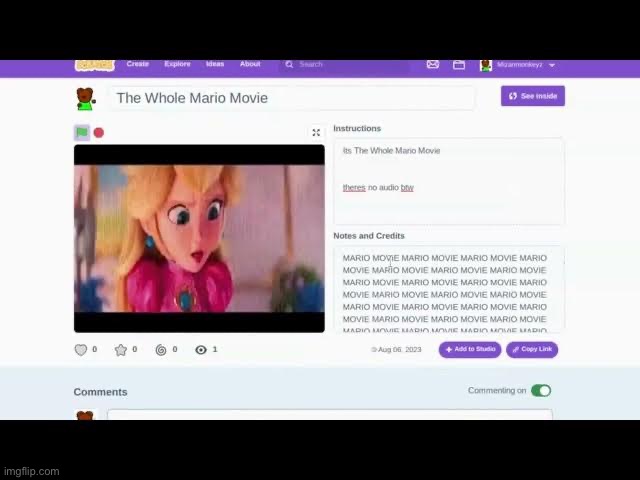 THE WHOLE MARIO MOVIE but in scratch | made w/ Imgflip meme maker