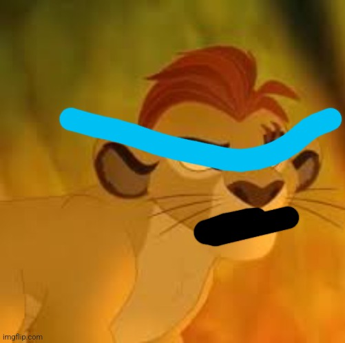 Look at me I'm foxy durrrrr | image tagged in kion crybaby | made w/ Imgflip meme maker