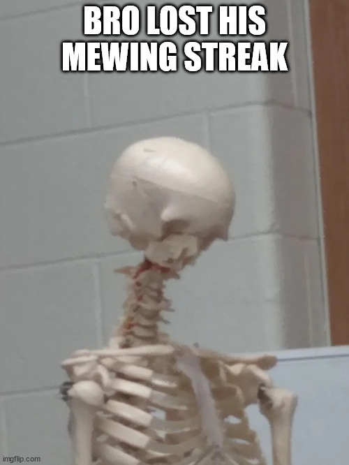 BRO LOST HIS MEWING STREAK | made w/ Imgflip meme maker