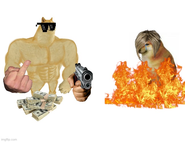 Buff Doge vs. Cheems Meme | image tagged in memes,buff doge vs cheems | made w/ Imgflip meme maker
