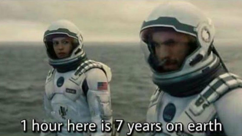 One hour here is seven years on Earth Blank Meme Template