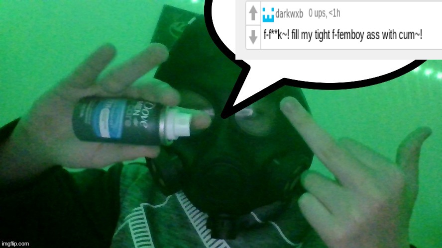 freak darkwxb | image tagged in darkwxb middle finger deodorant | made w/ Imgflip meme maker