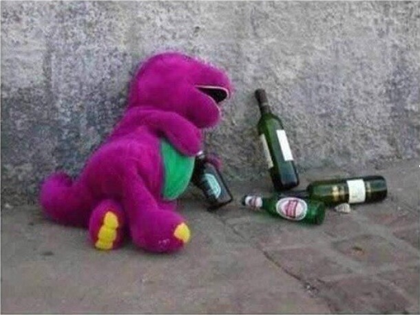 Drunk Barney Blank Meme Template