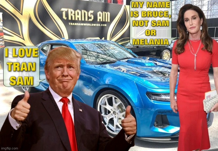 image tagged in maga morons,trans rights,trans am,clown car republicans,donald trump is an idiot,bruce jenner | made w/ Imgflip meme maker
