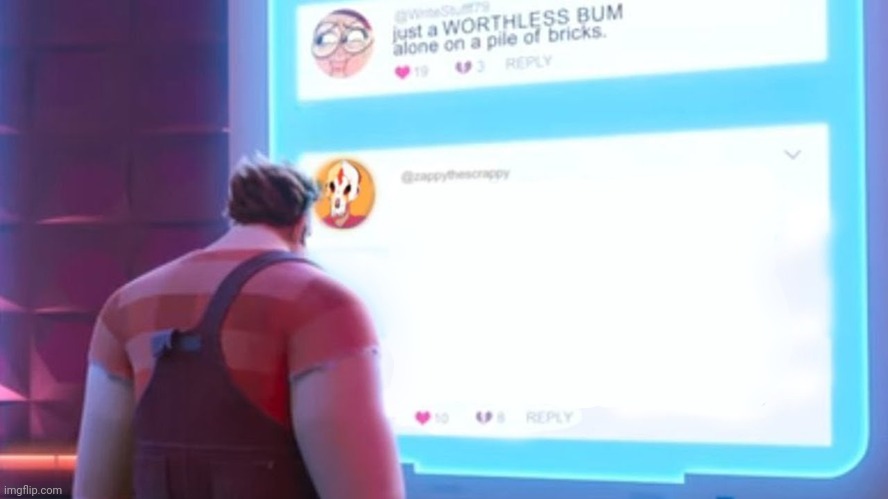 Wreck-It Ralph comment template | image tagged in wreck-it ralph comment template | made w/ Imgflip meme maker