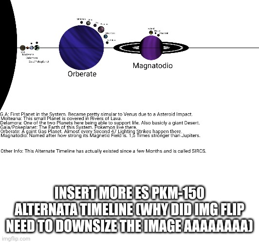 INSERT MORE ES PKM-150 ALTERNATA TIMELINE (WHY DID IMG FLIP NEED TO DOWNSIZE THE IMAGE AAAAAAAA) | made w/ Imgflip meme maker