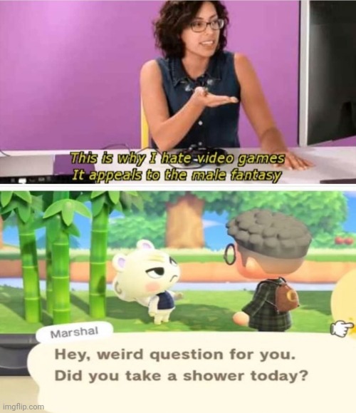 It appeals to the male fantasy | image tagged in it appeals to the male fantasy,gaming,nintendo switch,animal crossing,marshall | made w/ Imgflip meme maker