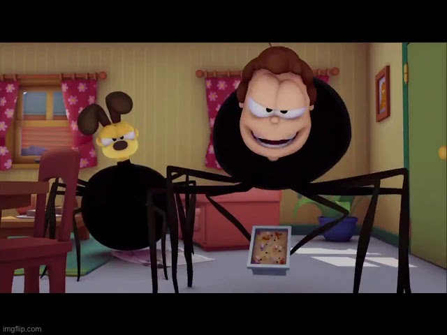 Giant enemy spider | image tagged in garfield | made w/ Imgflip meme maker