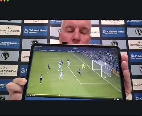 Peter Vermes challenges VAR with ipad Blank Meme Template