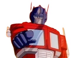 Optimus prime pointing transparent Blank Meme Template
