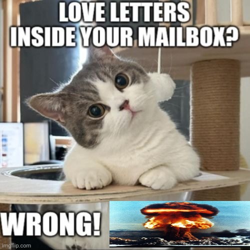 Mushrooms cloud explosion | image tagged in love letters inside your mailbox wrong,mushroom cloud,explosion,nuclear explosion,memes,mushroom cloud explosion | made w/ Imgflip meme maker