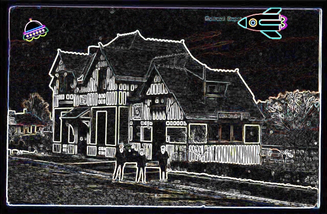 railroad station clipart Blank Meme Template