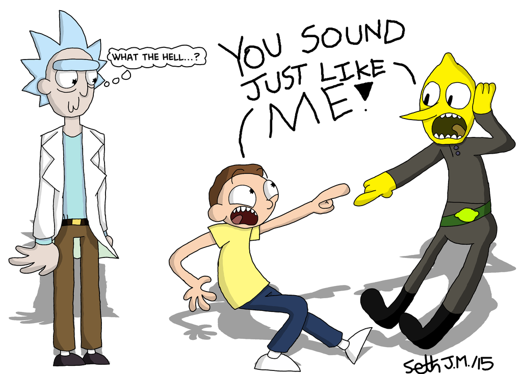 High Quality lemongrab meets morty Blank Meme Template