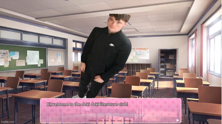 Emosnake in ddlc | image tagged in doki doki literature club | made w/ Imgflip meme maker