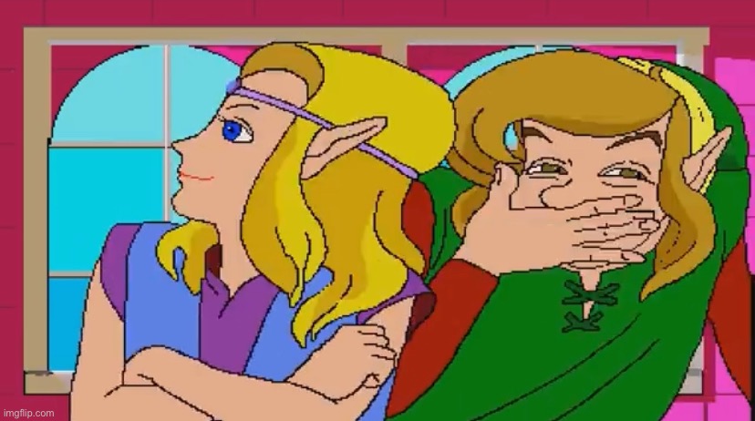 Do with this what you will | image tagged in link laughing,the legend of zelda,excuse me princess,zelda cdi | made w/ Imgflip meme maker