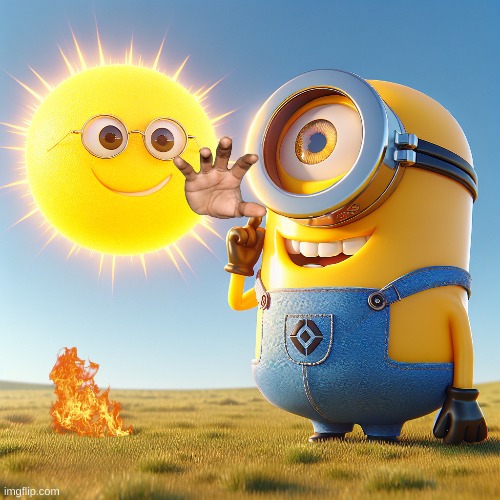 minion vs sun | image tagged in who would win | made w/ Imgflip meme maker