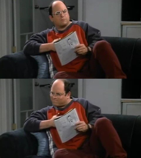 Costanza can't prove it Blank Meme Template