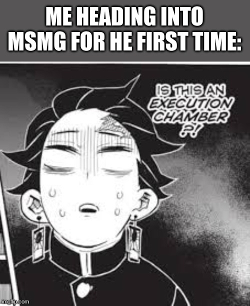 ME HEADING INTO MSMG FOR HE FIRST TIME: | made w/ Imgflip meme maker