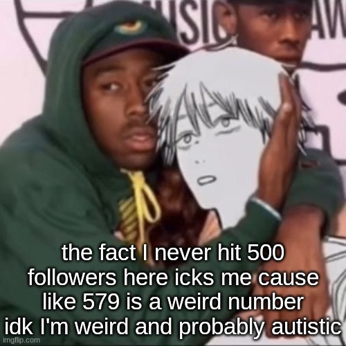 Besto friendo | the fact I never hit 500 followers here icks me cause like 579 is a weird number
idk I'm weird and probably autistic | image tagged in besto friendo | made w/ Imgflip meme maker