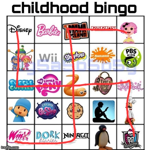 Quite fun childhood | image tagged in childhood bingo | made w/ Imgflip meme maker