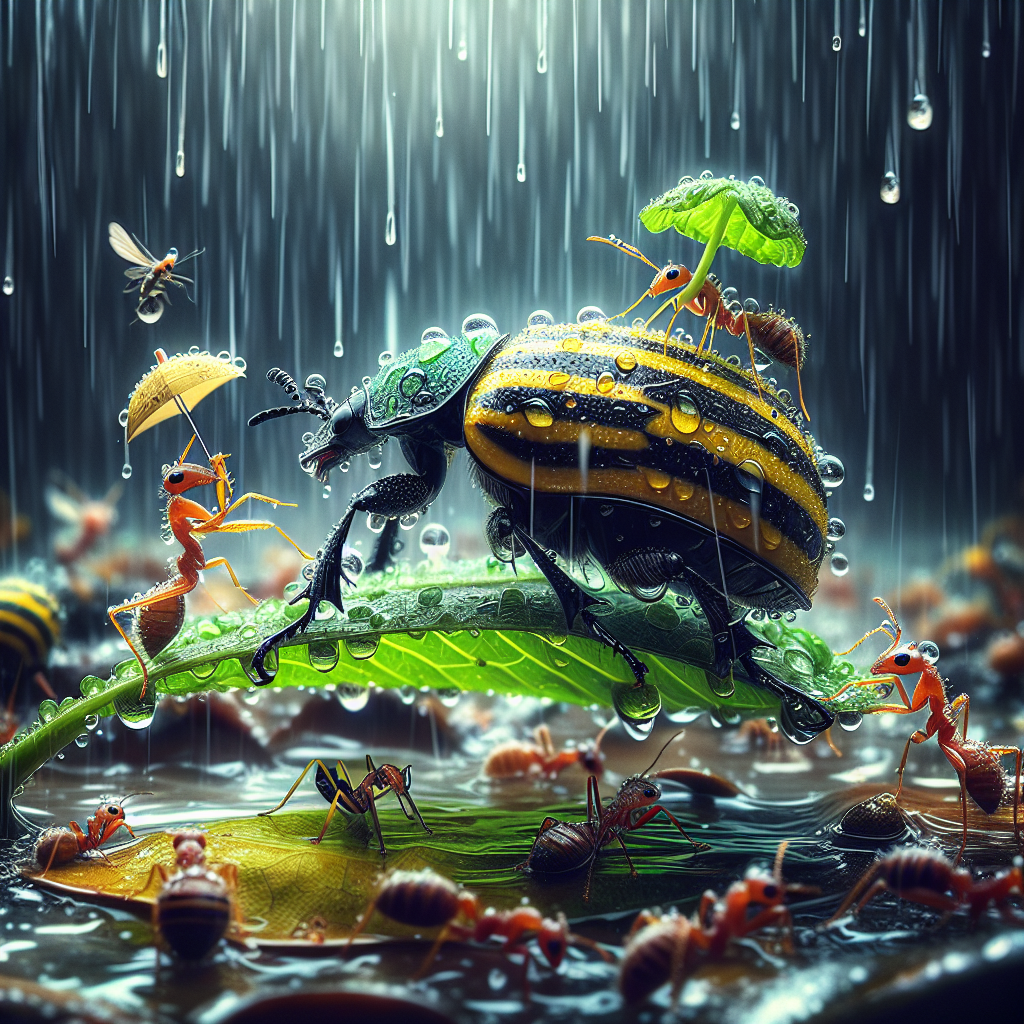 High Quality bugs in the rain Blank Meme Template