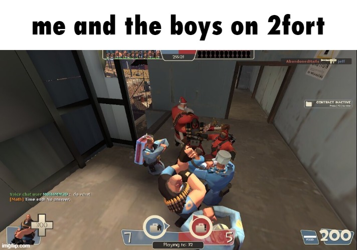 I was playing with Necoarcthrowshimselfoffabridge when i found this | me and the boys on 2fort | made w/ Imgflip meme maker