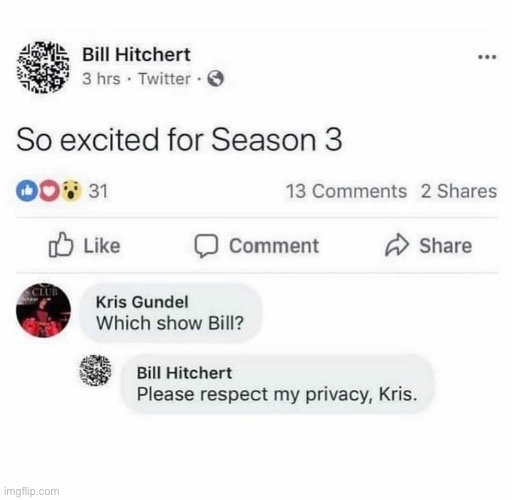 image tagged in excited for season 3 | made w/ Imgflip meme maker
