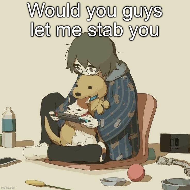 Avogado6 | Would you guys let me stab you | image tagged in avogado6 | made w/ Imgflip meme maker