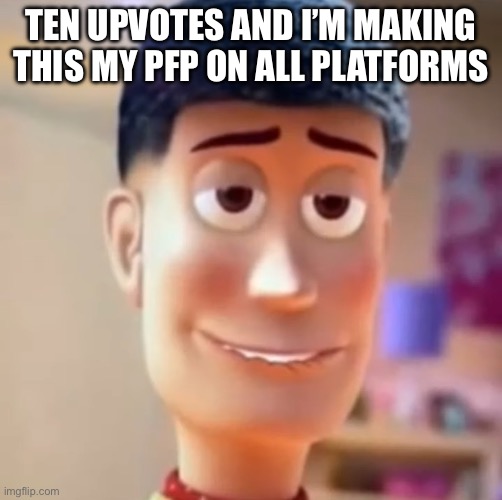 TEN UPVOTES AND I’M MAKING THIS MY PFP ON ALL PLATFORMS | made w/ Imgflip meme maker
