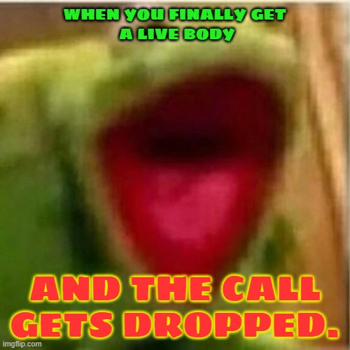 On Hold For Evah | when you finally get
 a live body; AND THE CALL GETS DROPPED. | image tagged in ahhhhhhhhhhhhh | made w/ Imgflip meme maker