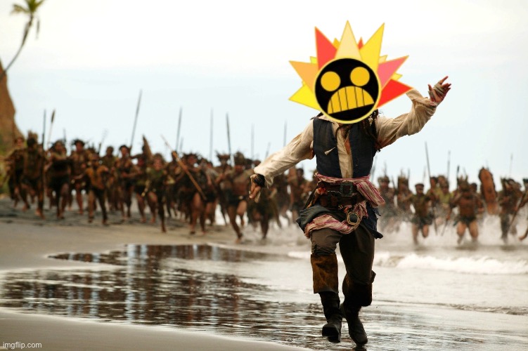 Captain Jack Sparrow running | image tagged in captain jack sparrow running | made w/ Imgflip meme maker