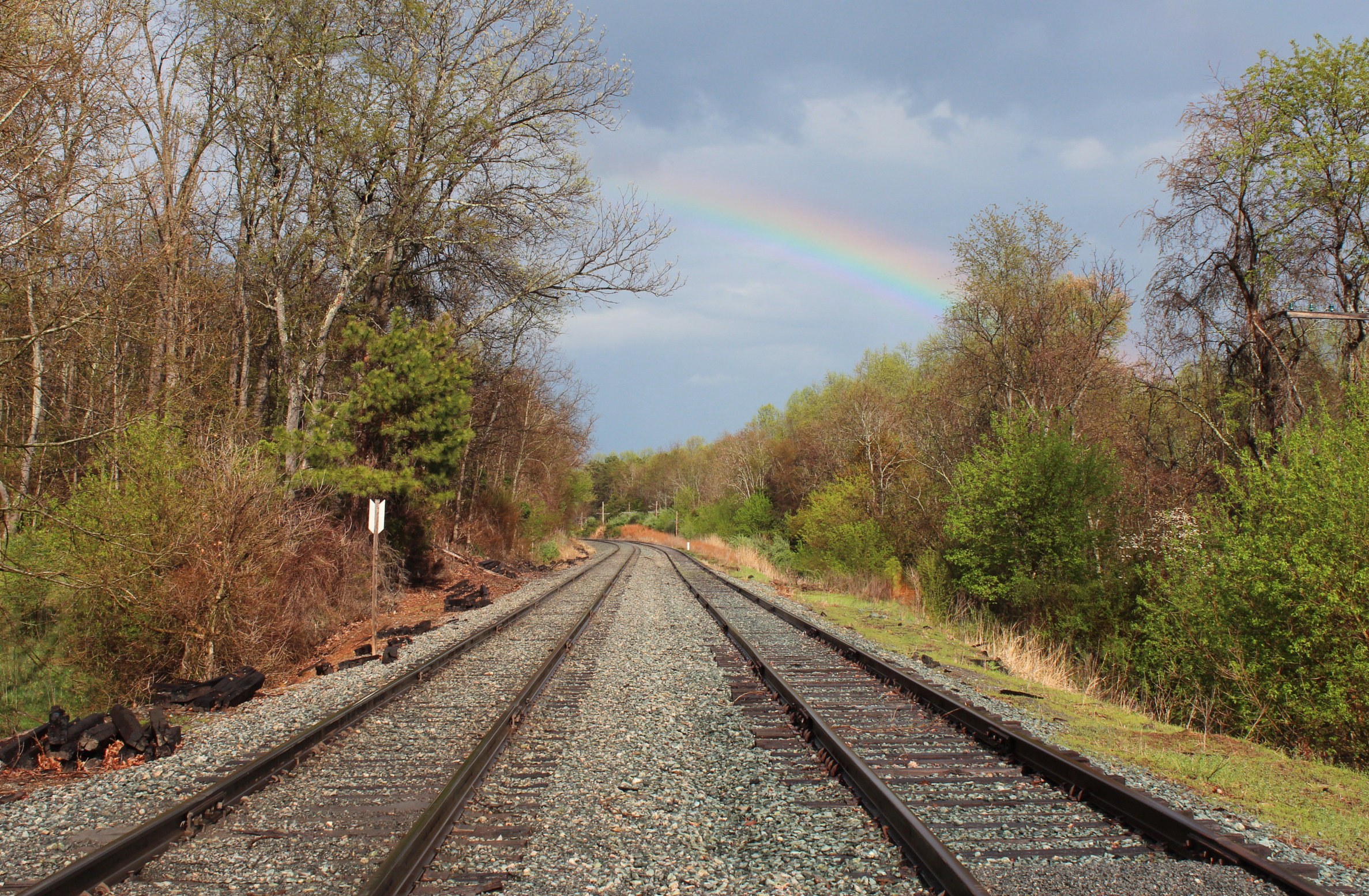 Train Tracks And Rainbows Blank Meme Template