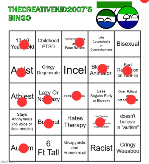 Have done voice reveals on Vocaroo | image tagged in thecreativekid2007's official bingo | made w/ Imgflip meme maker