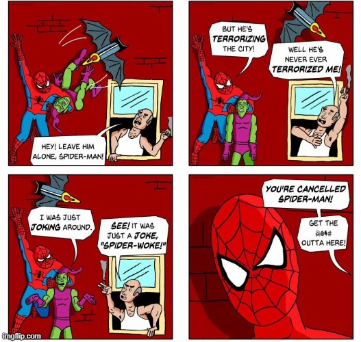 Cancel Spidey | image tagged in spiderman | made w/ Imgflip meme maker