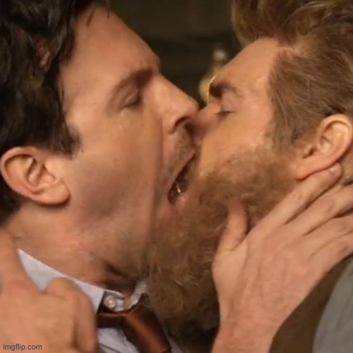 Men kissing | image tagged in men kissing | made w/ Imgflip meme maker