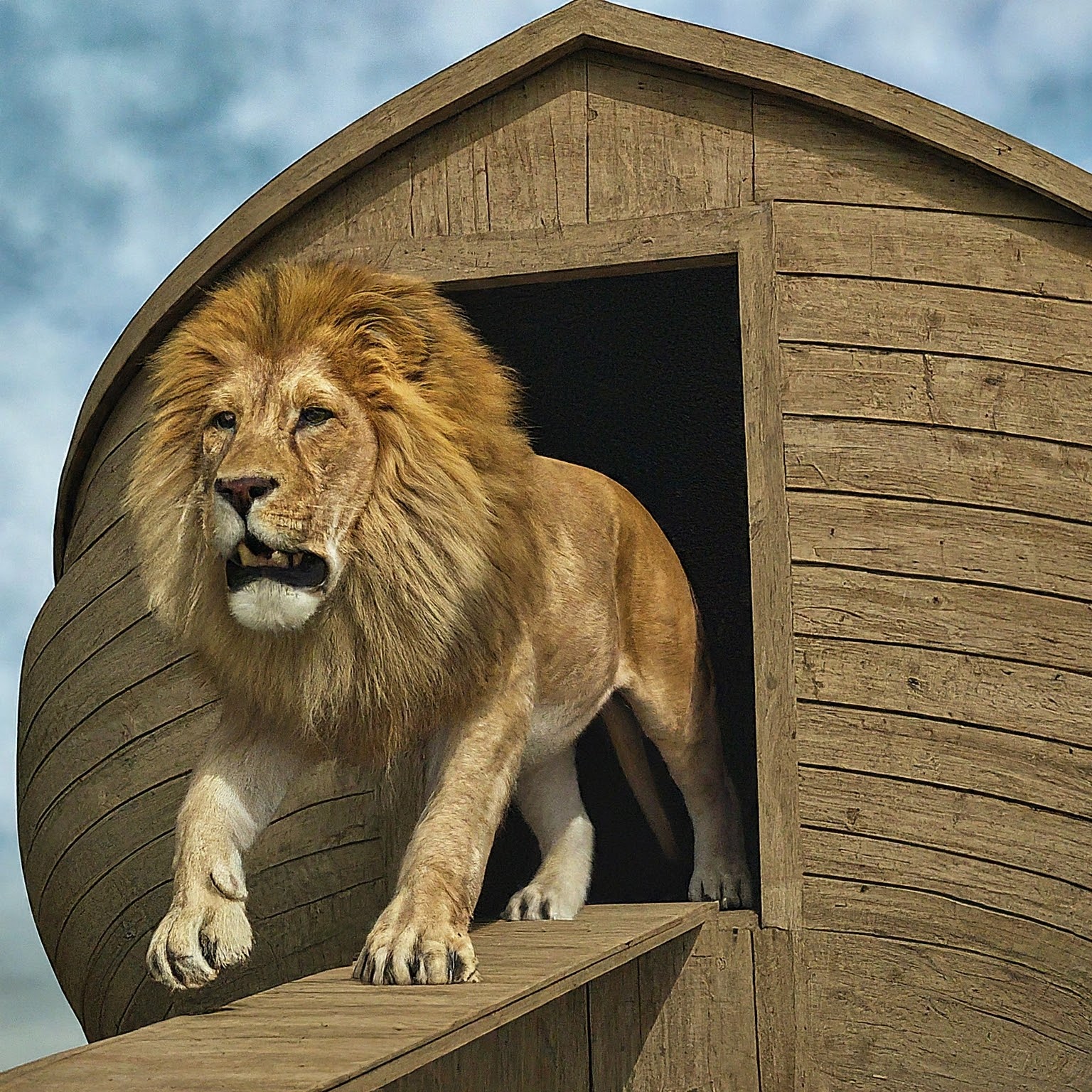 Lion and Ark Blank Meme Template