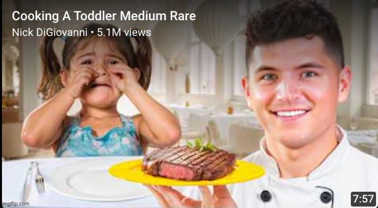 High Quality Cooking a toddler Medium Rare Blank Meme Template