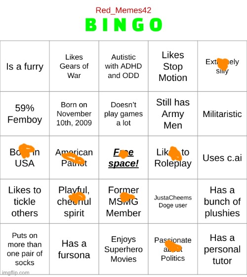 Red_Memes42 Bingo! | image tagged in red_memes42 bingo | made w/ Imgflip meme maker