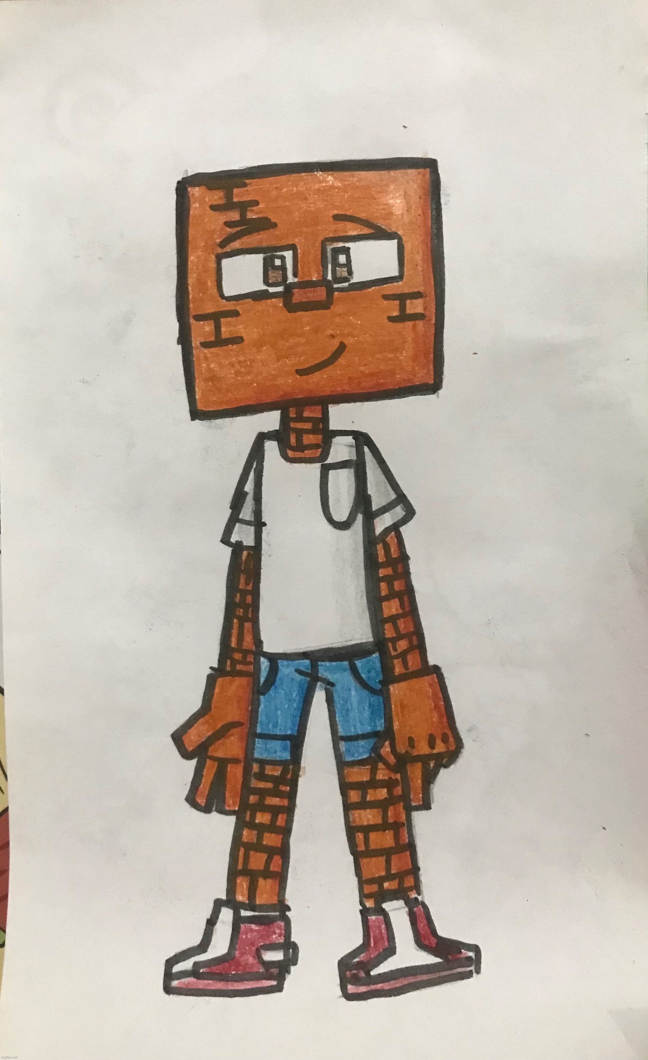 Bricky (new OC) | image tagged in new,oc,brick | made w/ Imgflip meme maker