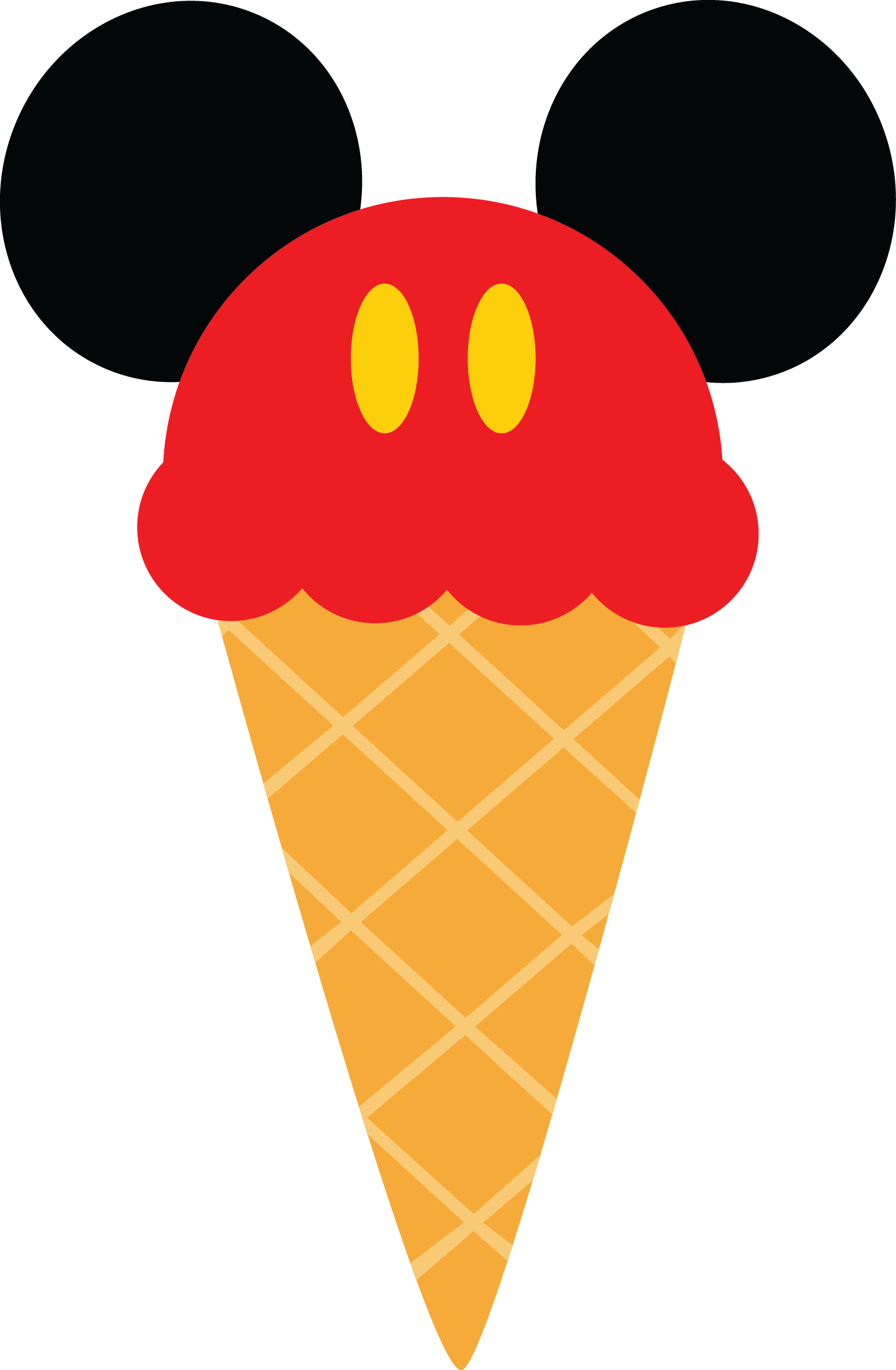 High Quality Mickey mouse logo cone cono con calzones rojos Blank Meme Template