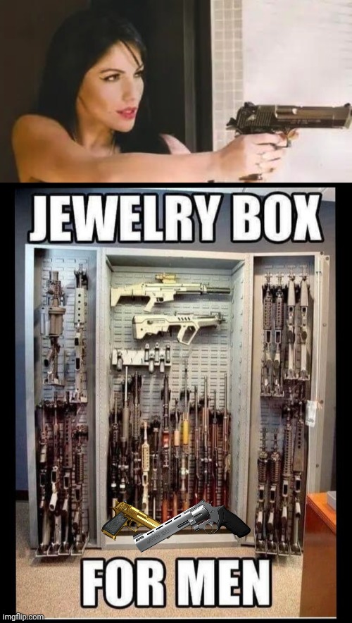 Men's Jewelry Box | image tagged in magnum pi,guns,girlfriend | made w/ Imgflip meme maker