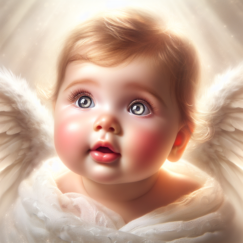 High Quality Angelic baby Blank Meme Template