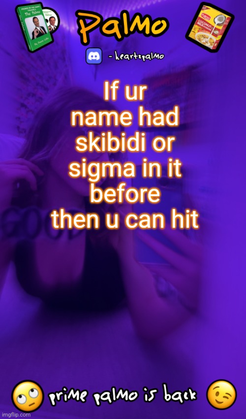 follow me plsss | If ur name had skibidi or sigma in it before then u can hit | image tagged in follow me plsss | made w/ Imgflip meme maker